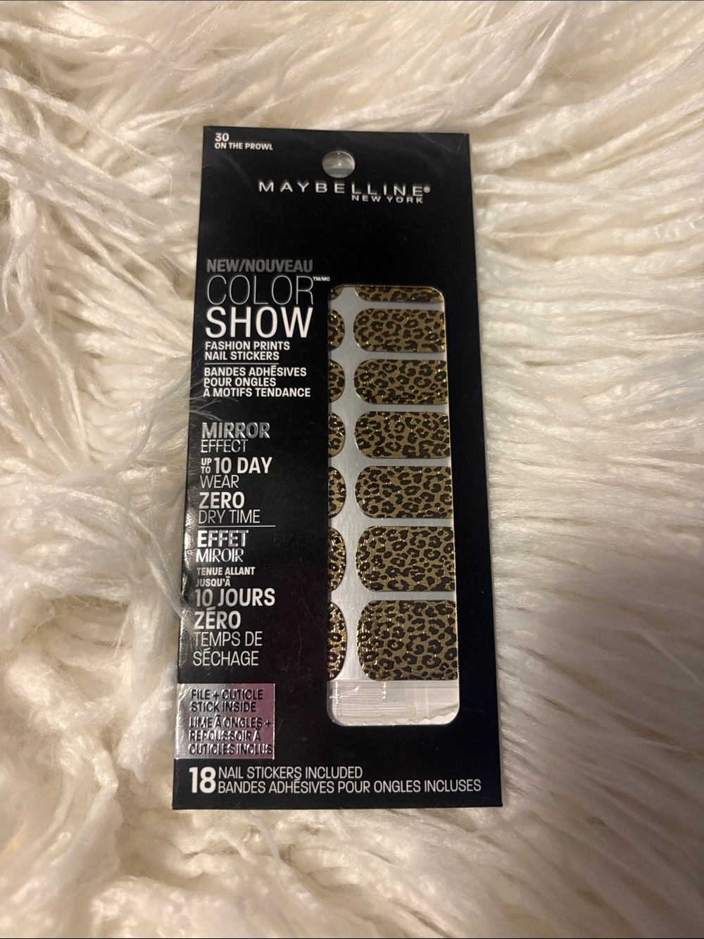 Maybelline Color Show Metallic Gold Leopard Press-On Nail Stickers